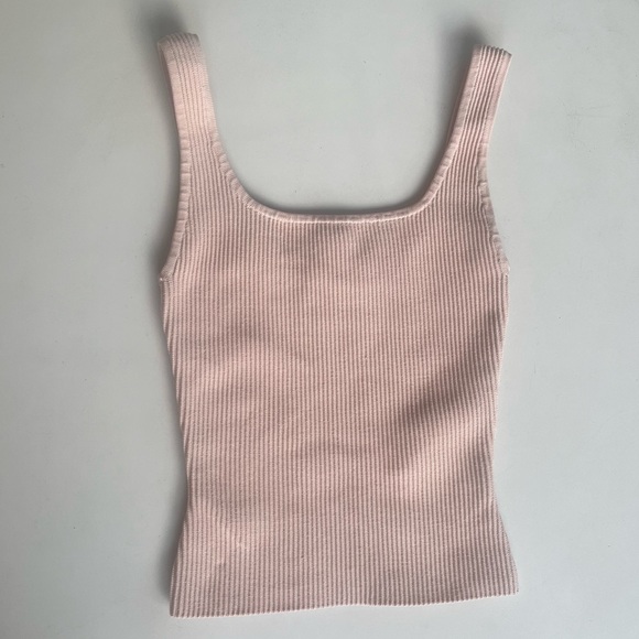 SOLD - Aritzia Babaton Light Pink Sculpt Knit Long Tank Size XXS - Picture 8 of 10
